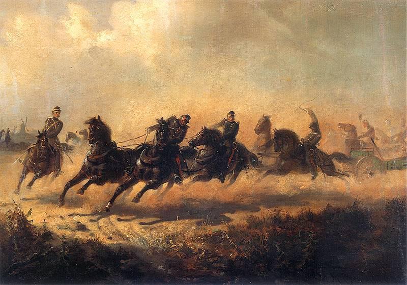 Maksymilian Gierymski Charge of Russian horse artillery.